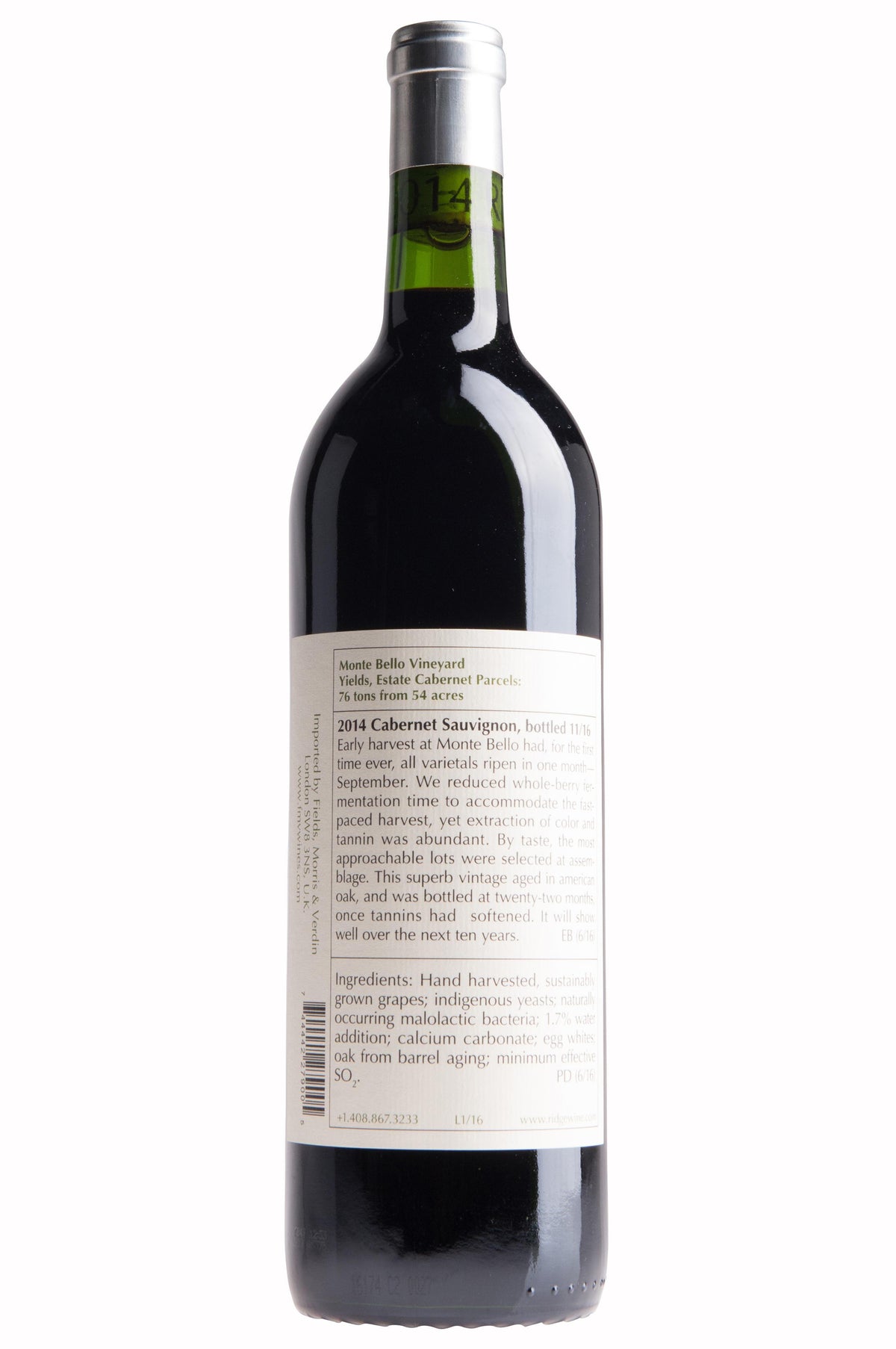 Buy 2014 Ridge Vineyards, Estate Cabernet Sauvignon, Santa Cruz ...