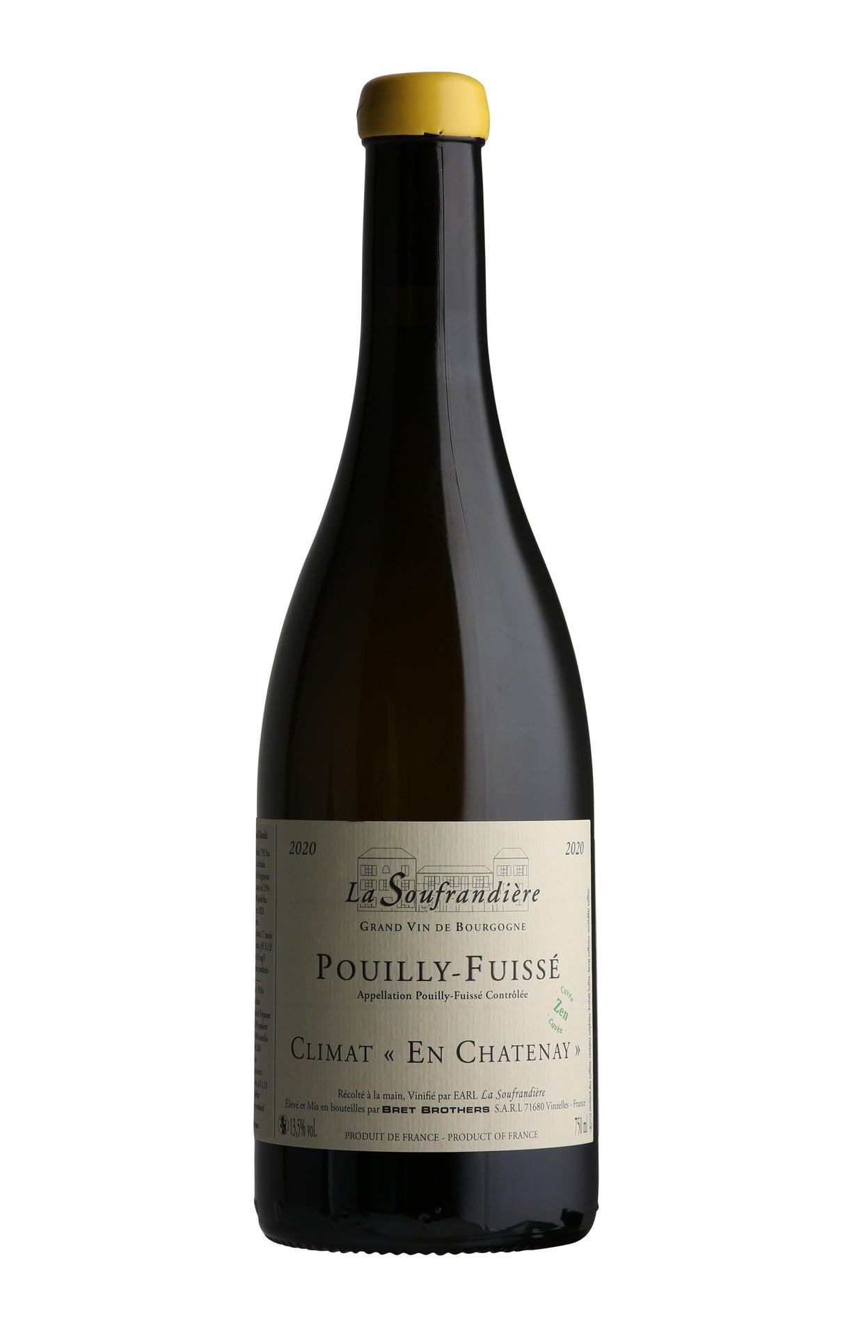 2020 Pouilly-Fuissé, En Chatenay, Cuvée Zen, Domaine de la Soufrandière,Bret Bros., Burgundy